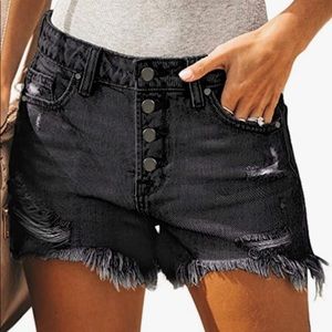 MODARANI Cut Off Denim Shorts
